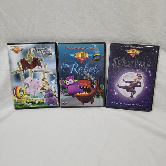 Biblical Animated Cartoon 3 DVD Set Animals Fun CBN Storyteller Cafe Kids - Picture 2 of 14
